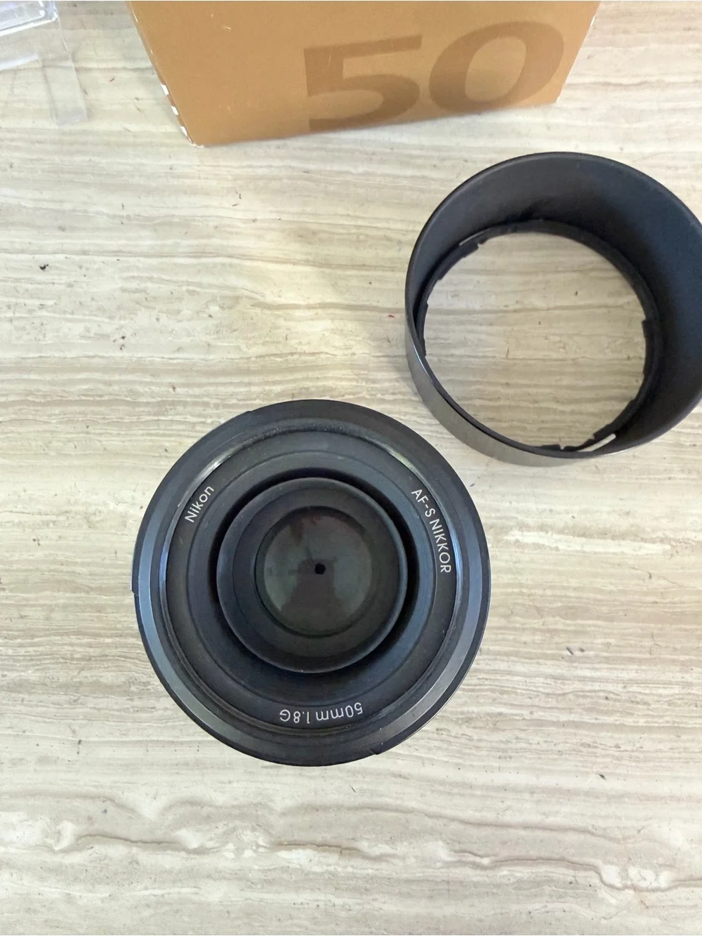 Nikon 50mm Prime Lens with Black w/ Lens Hood